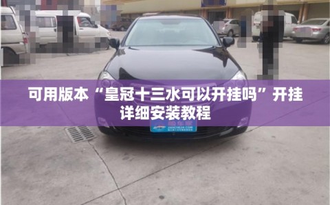 可用版本“皇冠十三水可以开挂吗”开挂详细安装教程