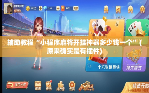 辅助教程“小程序麻将开挂神器多少钱一个”(原来确实是有插件)