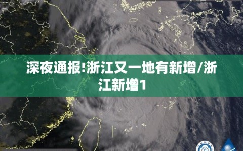 深夜通报!浙江又一地有新增/浙江新增1