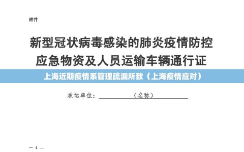 上海近期疫情系管理疏漏所致（上海疫情应对）