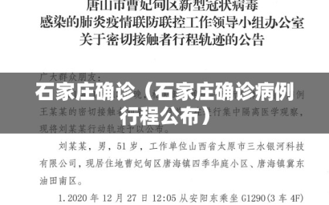 石家庄确诊（石家庄确诊病例行程公布）