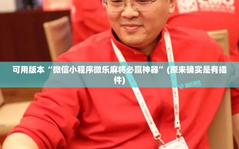 可用版本“微信小程序微乐麻将必赢神器”(原来确实是有插件)