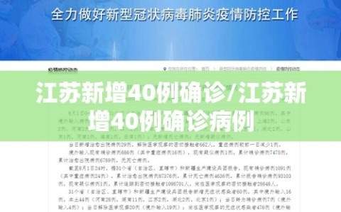 江苏新增40例确诊/江苏新增40例确诊病例