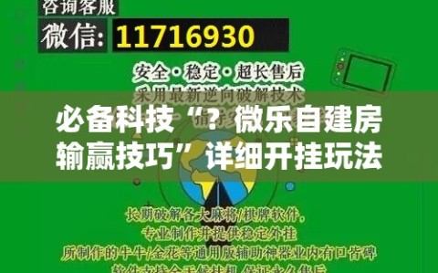 必备科技“？微乐自建房输赢技巧”详细开挂玩法