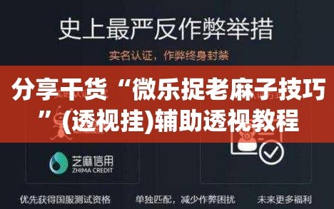 分享干货“微乐捉老麻子技巧”(透视挂)辅助透视教程
