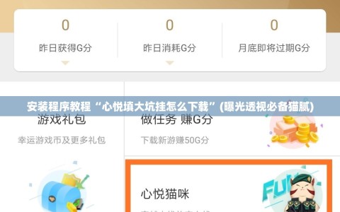 安装程序教程“心悦填大坑挂怎么下载”(曝光透视必备猫腻)