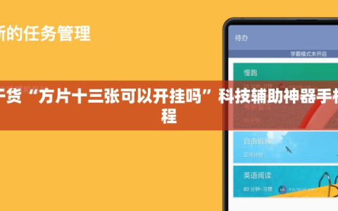 分享干货“方片十三张可以开挂吗”科技辅助神器手机版教程