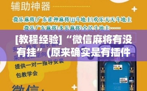 [教程经验]“微信麻将有没有挂”(原来确实是有插件)