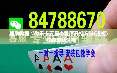 辅助教程“微乐卡五星小程序开挂方法(透视)”详细辅助透视