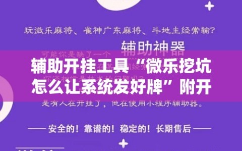 辅助开挂工具“微乐挖坑怎么让系统发好牌”附开挂脚本详细教程