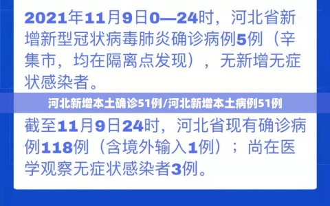 河北新增本土确诊51例/河北新增本土病例51例