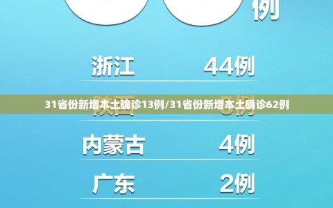 31省份新增本土确诊13例/31省份新增本土确诊62例