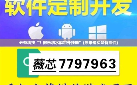 必备科技“？微乐划水麻将开挂器”(原来确实是有插件)