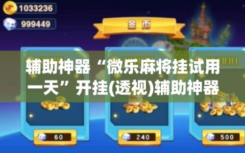 辅助神器“微乐麻将挂试用一天”开挂(透视)辅助神器