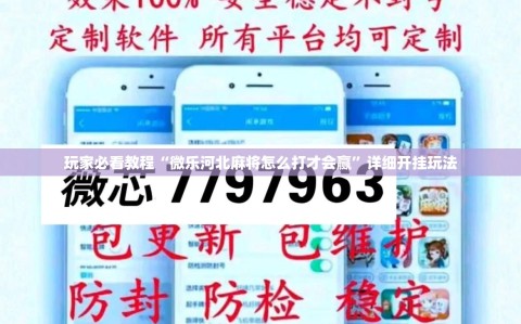 玩家必看教程“微乐河北麻将怎么打才会赢”详细开挂玩法