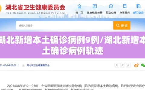 湖北新增本土确诊病例9例/湖北新增本土确诊病例轨迹