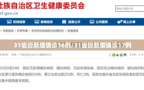 31省份新增确诊16例/31省份新增确诊17例