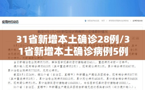 31省新增本土确诊28例/31省新增本土确诊病例5例