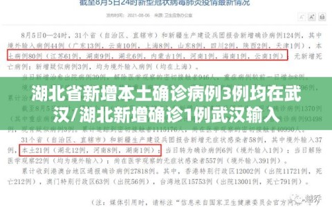 湖北省新增本土确诊病例3例均在武汉/湖北新增确诊1例武汉输入