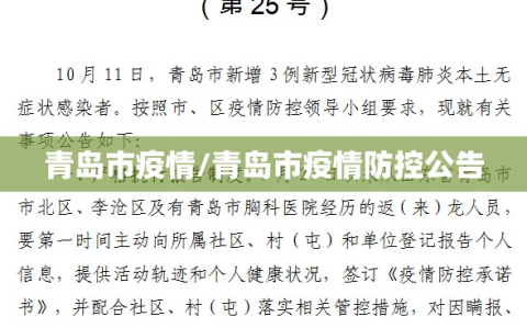 青岛市疫情/青岛市疫情防控公告
