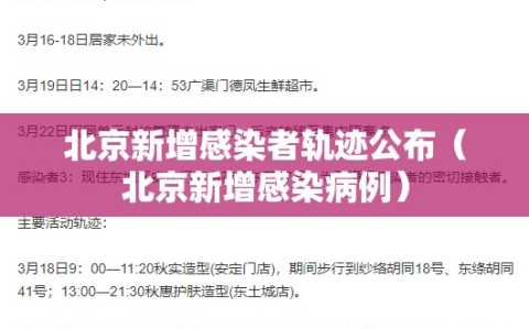 北京新增感染者轨迹公布（北京新增感染病例）