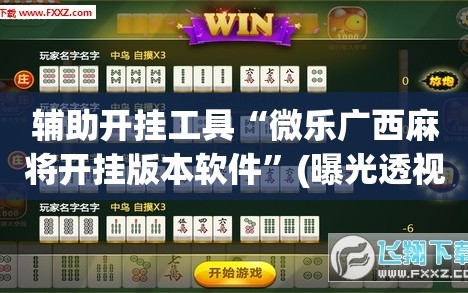 辅助开挂工具“微乐广西麻将开挂版本软件”(曝光透视必备猫腻)