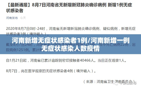 河南新增无症状感染者1例/河南新增一例无症状感染人数疫情