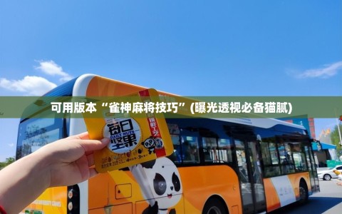 可用版本“雀神麻将技巧”(曝光透视必备猫腻)