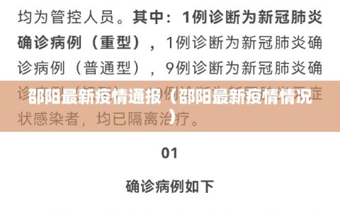 邵阳最新疫情通报（邵阳最新疫情情况）