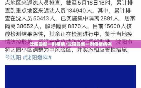 沈阳最新一例疫情/沈阳最新一例疫情病例