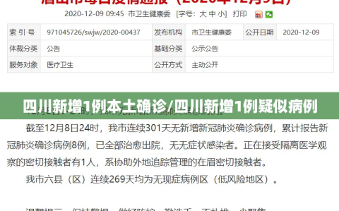 四川新增1例本土确诊/四川新增1例疑似病例
