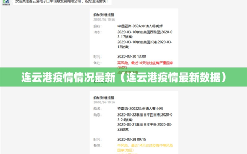 连云港疫情情况最新（连云港疫情最新数据）