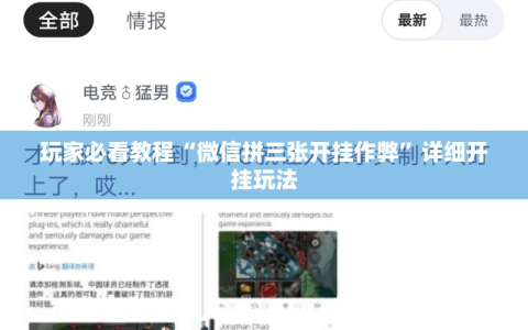 玩家必看教程“微信拼三张开挂作弊”详细开挂玩法
