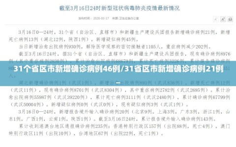 31个省区市新增确诊病例46例/31省区市新增确诊病例21例_
