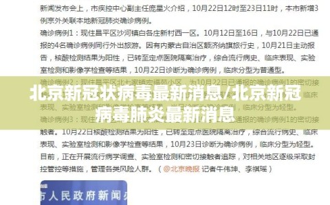 北京新冠状病毒最新消息/北京新冠病毒肺炎最新消息