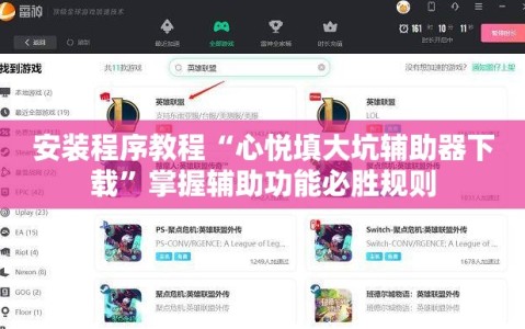 安装程序教程“心悦填大坑辅助器下载”掌握辅助功能必胜规则