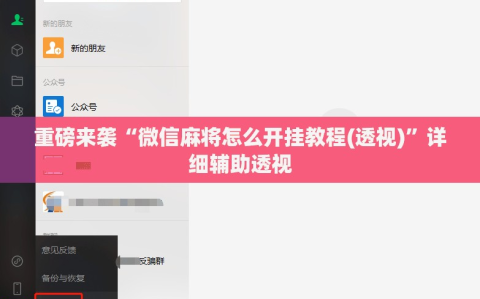 重磅来袭“微信麻将怎么开挂教程(透视)”详细辅助透视