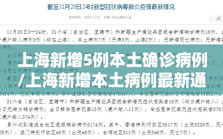 上海新增5例本土确诊病例/上海新增本土病例最新通报