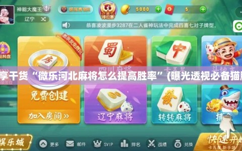 分享干货“微乐河北麻将怎么提高胜率”(曝光透视必备猫腻)