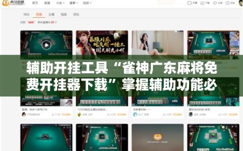 辅助开挂工具“雀神广东麻将免费开挂器下载”掌握辅助功能必胜规则
