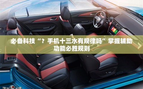 必备科技“？手机十三水有规律吗”掌握辅助功能必胜规则