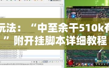 技巧玩法：“中至余干510k有挂吗”附开挂脚本详细教程