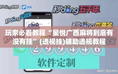 玩家必看教程“星悦广西麻将到底有没有挂”(透视挂)辅助透视教程
