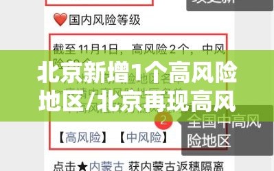 北京新增1个高风险地区/北京再现高风险区