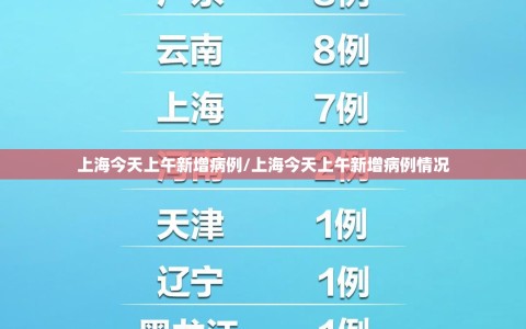 上海今天上午新增病例/上海今天上午新增病例情况