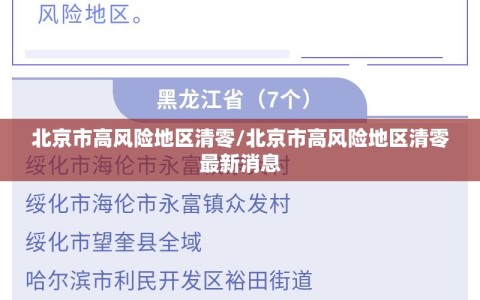 北京市高风险地区清零/北京市高风险地区清零最新消息
