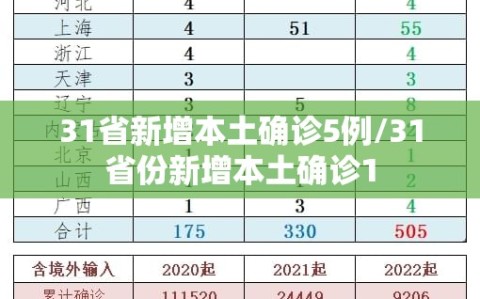 31省新增本土确诊5例/31省份新增本土确诊1