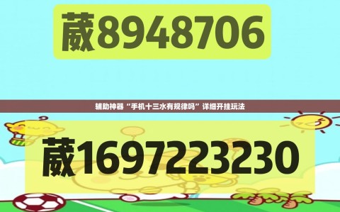 辅助神器“手机十三水有规律吗”详细开挂玩法