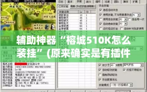 辅助神器“榕城510K怎么装挂”(原来确实是有插件)
