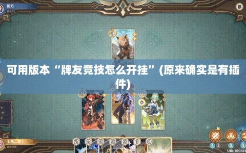 可用版本“牌友竞技怎么开挂”(原来确实是有插件)